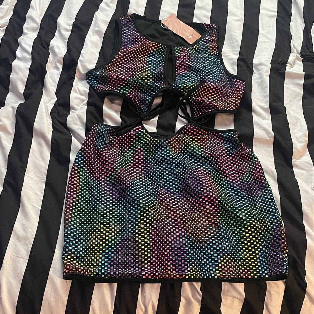 Two piece top and skirt